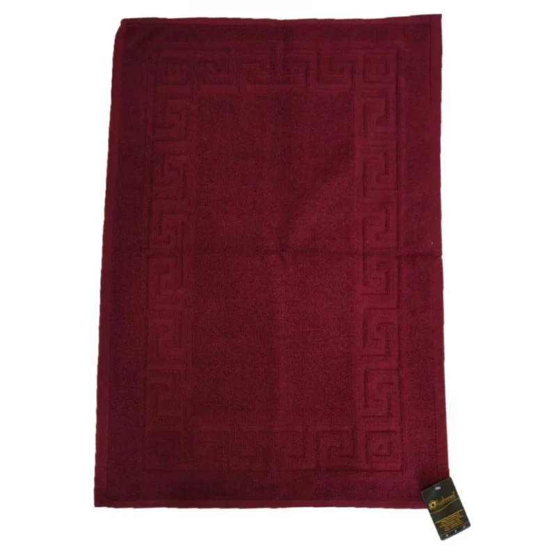 Generic Solid Cotton Hotel Bathmats (Maroon) - Image 3