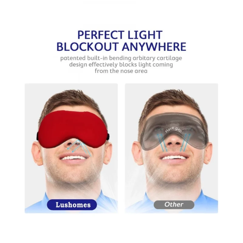 Generic Solid Lycra Foam Eyemasks (Red) - Image 3