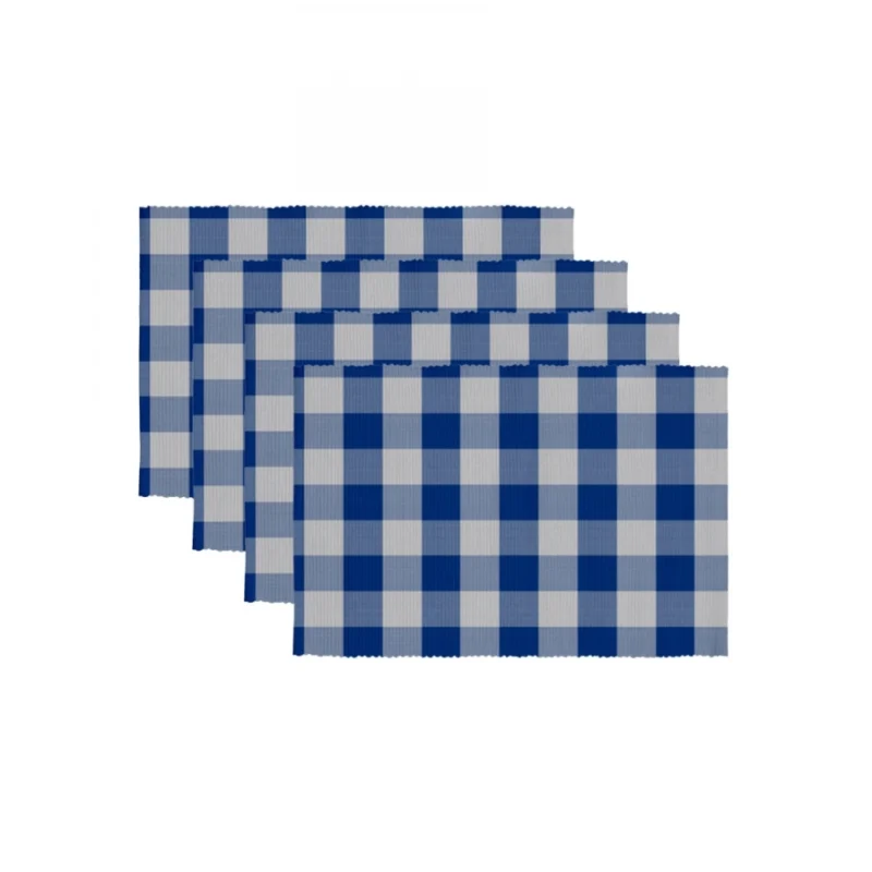 Generic Checked Cotton Place Mats Sets (Royal Blue) - Image 3