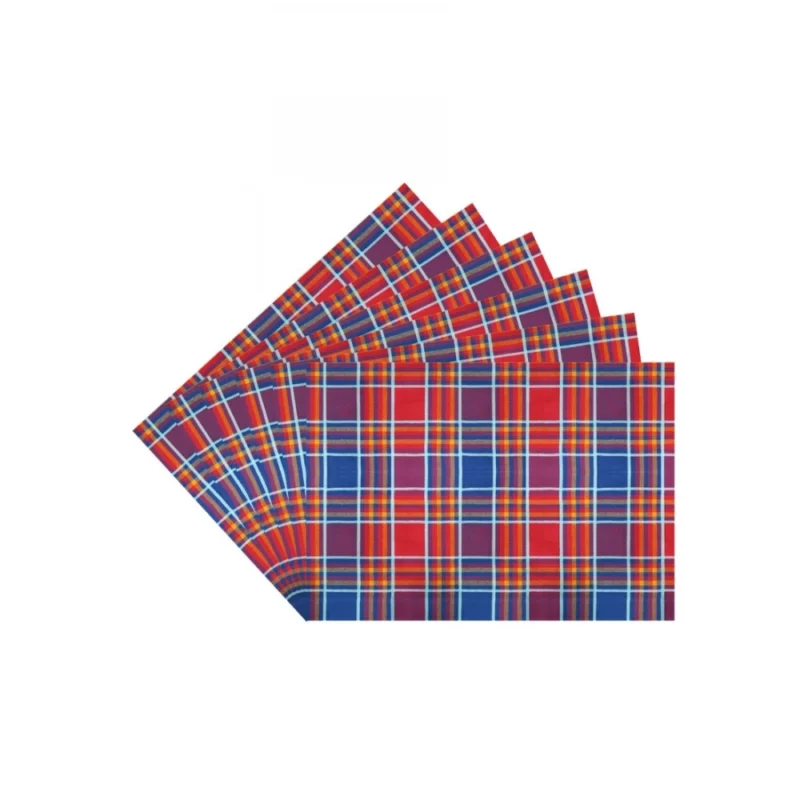 Generic Checked Cotton Place Mats Sets (Multicolor) - Image 4
