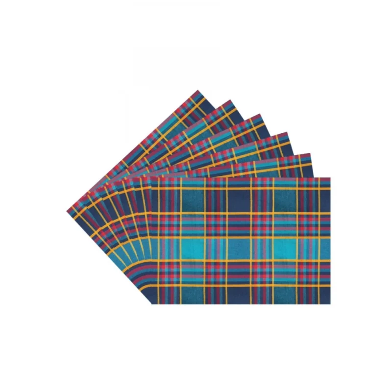 Generic Checked Cotton Place Mats Sets (Multicolor) - Image 4