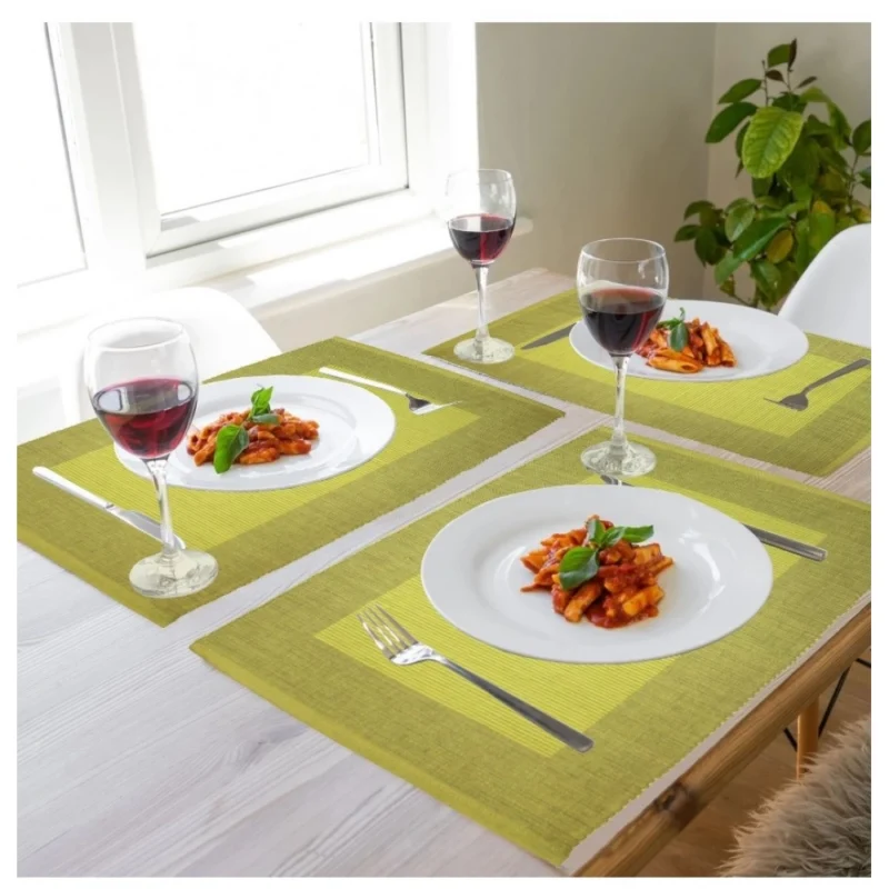 Generic Ribbed Cotton Place Mats Sets (Green) - Image 5