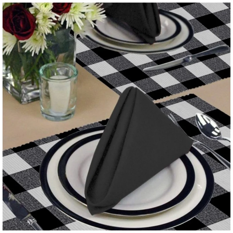 Generic Checked Cotton Place Mats Sets (Black) - Image 4