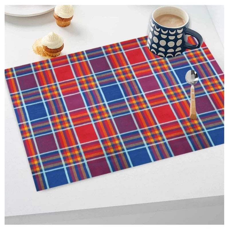 Generic Checked Cotton Place Mats Sets (Multicolor) - Image 5