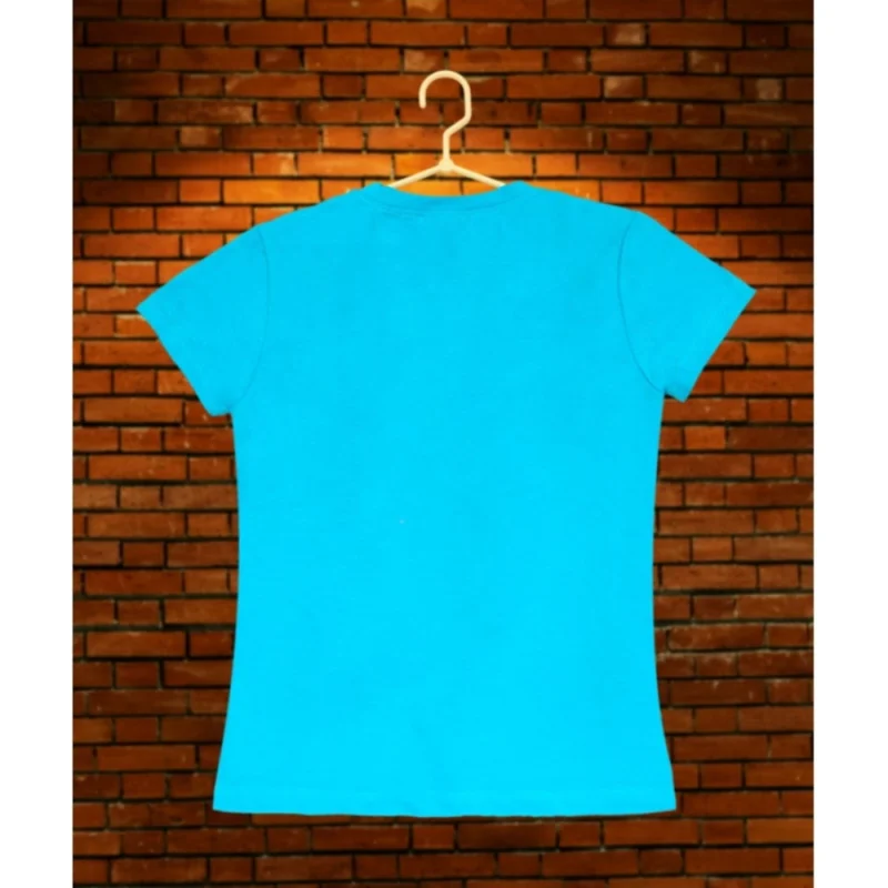 Generic Girl's Casual Short Sleeve Pom Pom Balls Cotton T Shirt (Blue) - Image 3