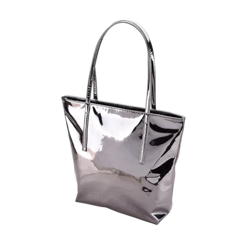 Generic Women's Synthetic Solid Shoulder Bag (Grey) - Image 5