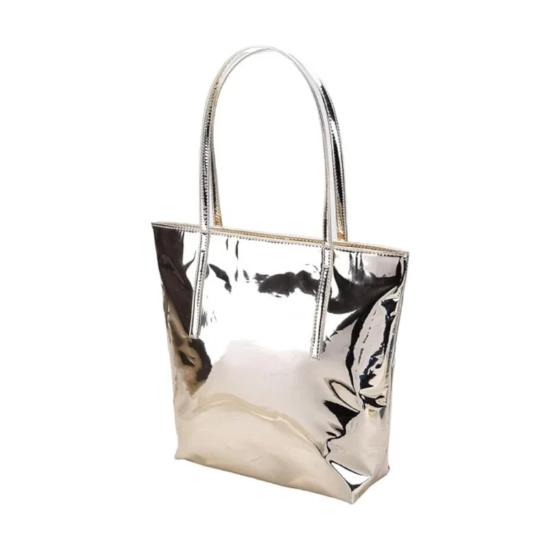 Generic Women's Synthetic Solid Shoulder Bag (Gold) - Image 5