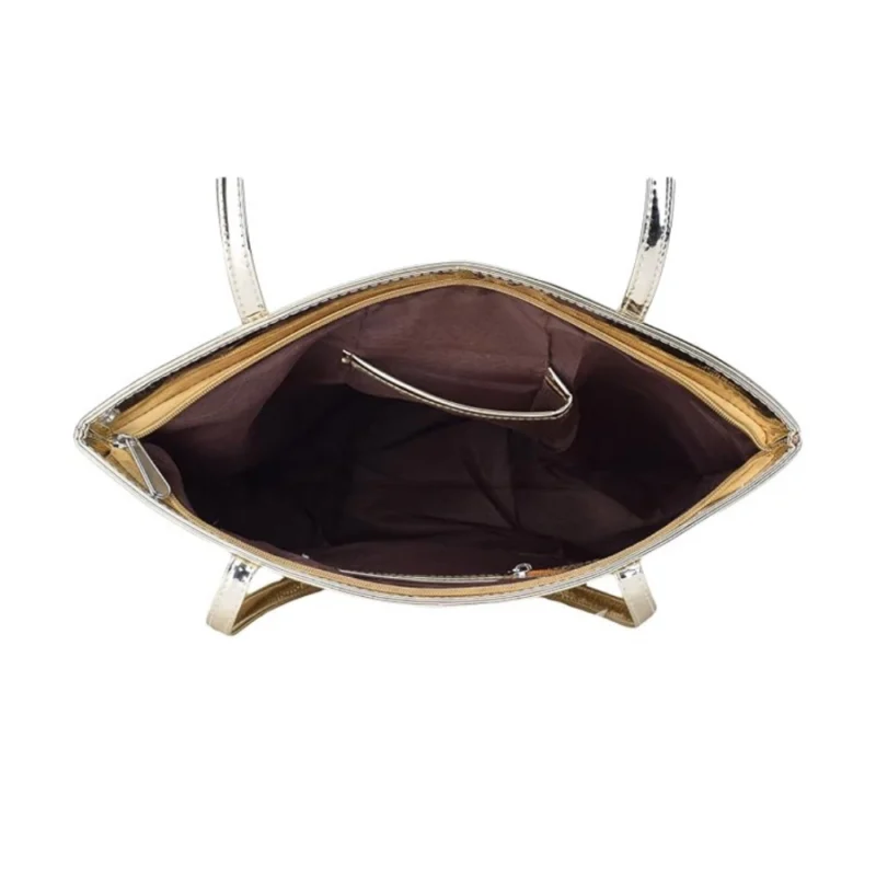 Generic Women's Synthetic Solid Shoulder Bag (Gold) - Image 2