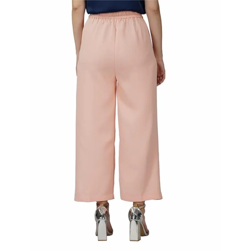 Generic Women's Casual Cotton Solid Pants (Pink) - Image 3