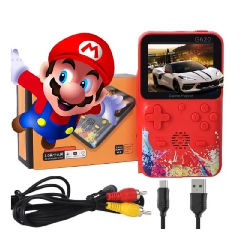 Generic Plastic Video Game For Kids Console 500 In1 Classic Games (Red) - Image 3