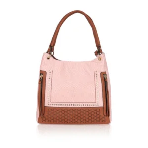 Generic Women's Faux Leather Printed Tote Bag (Pink)