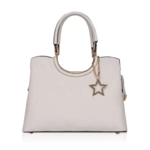 Generic Women's Faux Leather Printed Adjustable Long Belt Handbag (White)