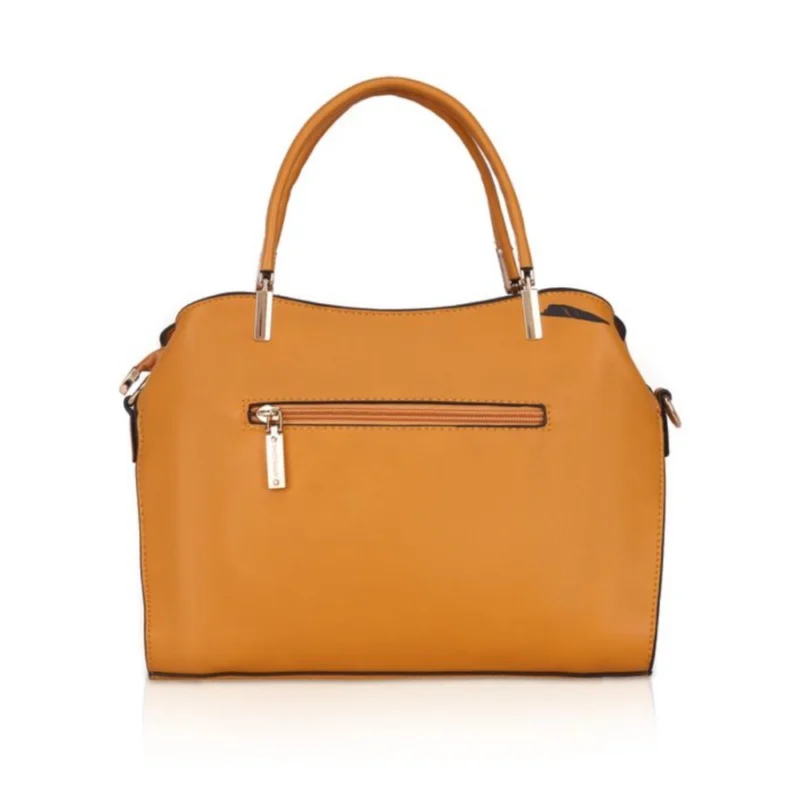 Generic Women's Faux Leather Solid Handbag (Yellow) - Image 4
