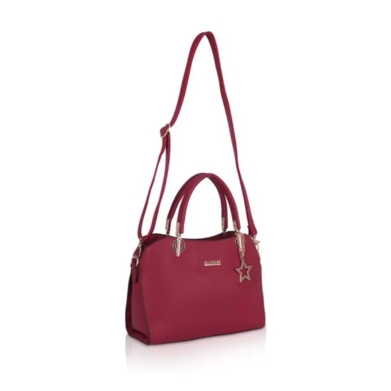 Generic Women's Faux Leather Solid Handbag (Maroon) - Image 2