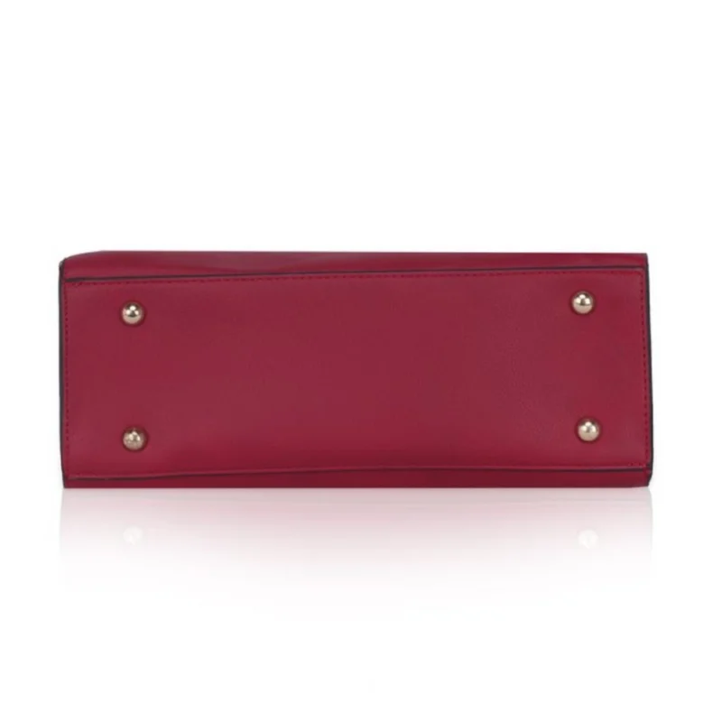 Generic Women's Faux Leather Solid Handbag (Maroon) - Image 3