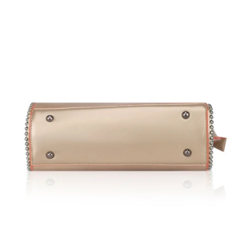 Generic Women's Faux Leather Metal Beads Handbag (Gold) - Image 3