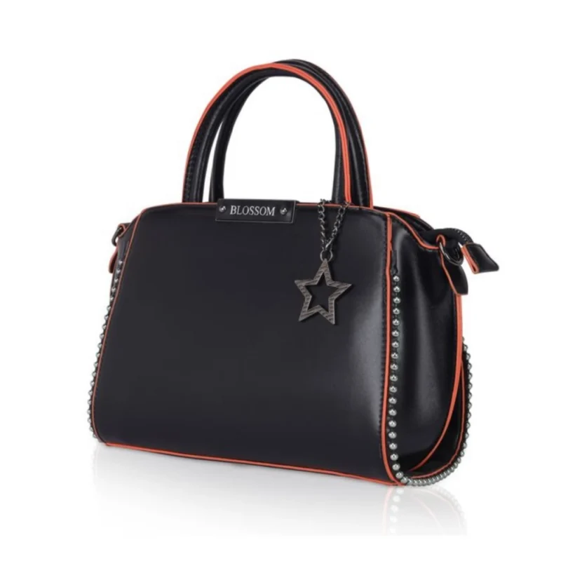 Generic Women's Faux Leather Metal Beads Handbag (Black) - Image 6