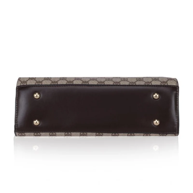 Generic Women's Faux Leather Printed Handbag (Coffee) - Image 3