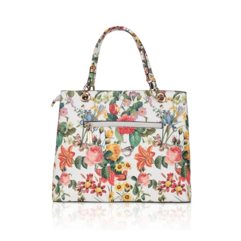 Generic Women's Faux Leather Printed Handheld Bag (White Orang) - Image 4