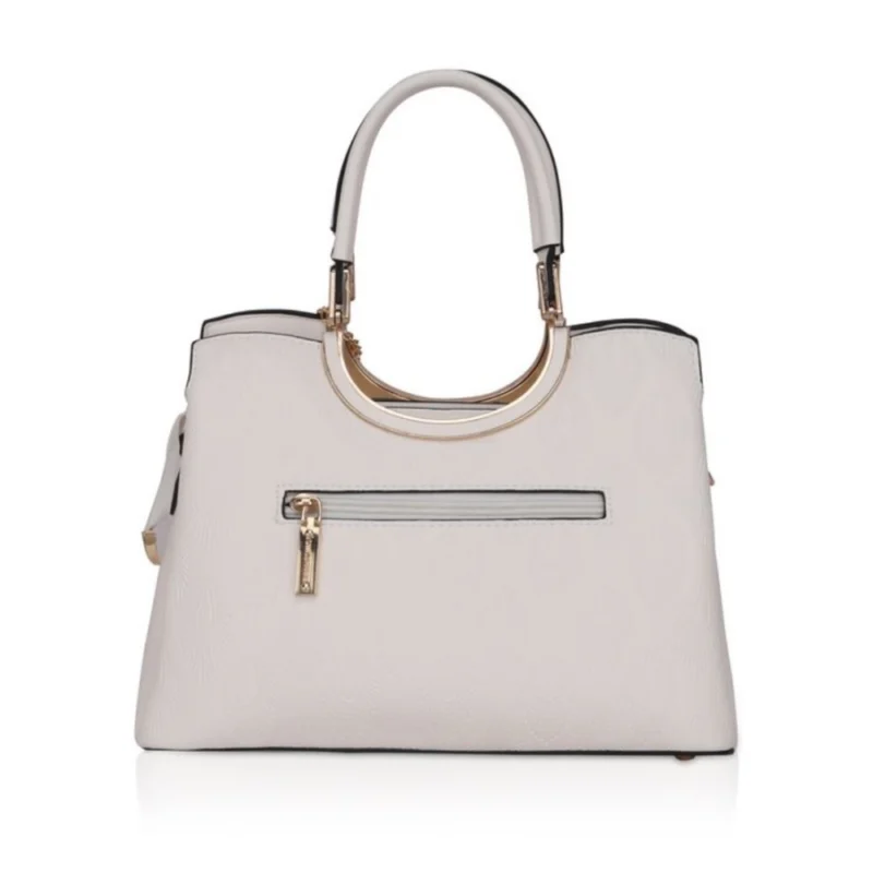 Generic Women's Faux Leather Printed Adjustable Long Belt Handbag (White) - Image 4
