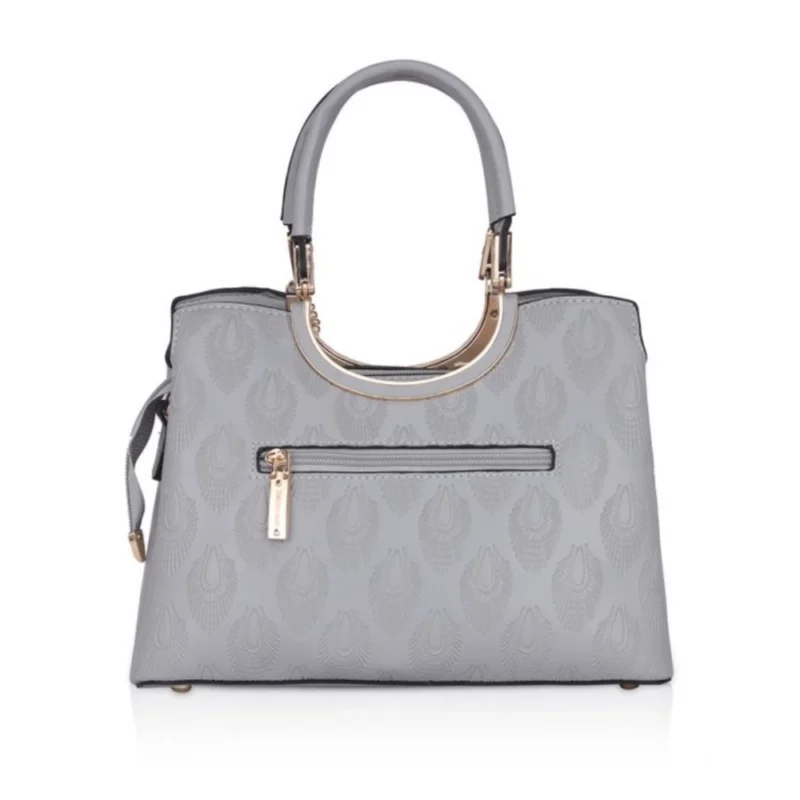 Generic Women's Faux Leather Printed Adjustable Long Belt Handbag (Grey) - Image 4