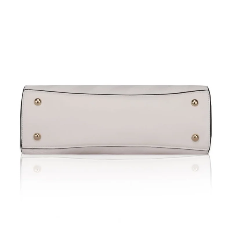 Generic Women's Faux Leather Textured Adjustable Long Belt Handbag (White) - Image 3