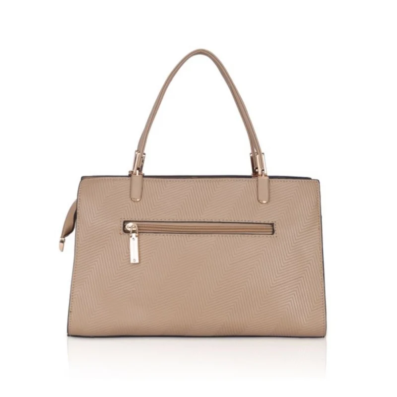 Generic Women's Faux Leather Textured Adjustable Long Belt Handbag (Khaki) - Image 4