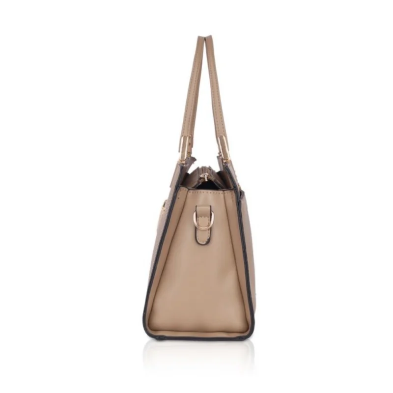 Generic Women's Faux Leather Textured Adjustable Long Belt Handbag (Khaki) - Image 5