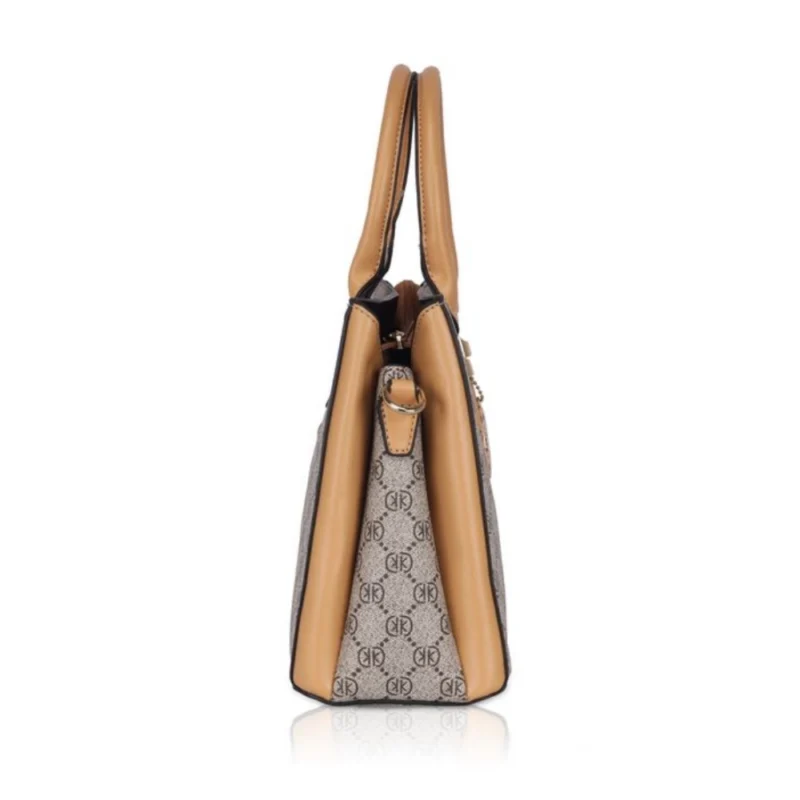 Generic Women's Faux Leather Printed Handbag (Camel) - Image 5