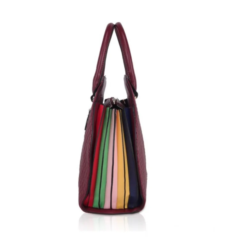 Generic Women's Faux Leather Printed Adjustable Long Belt Handbag (Maroon) - Image 5