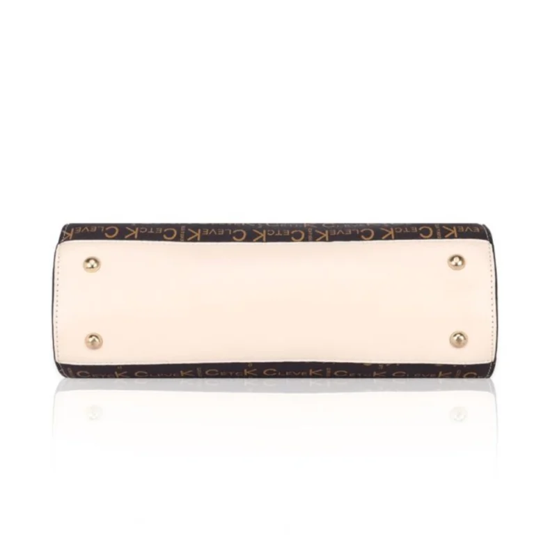 Generic Women's Faux Leather Printed Handbag (Beige) - Image 5