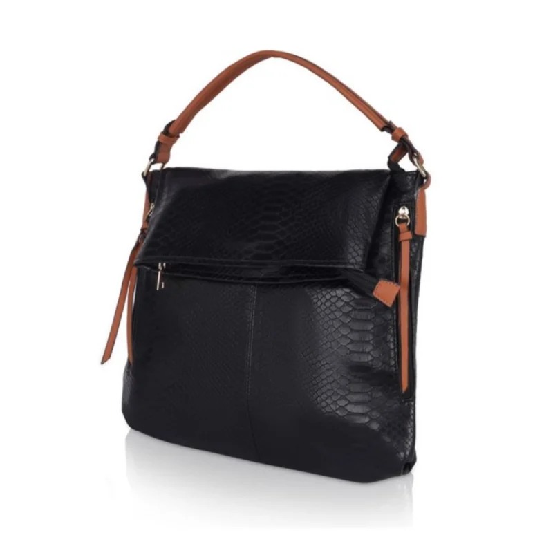 Generic Women's Faux Leather Textured Sling Bag (Black) - Image 6