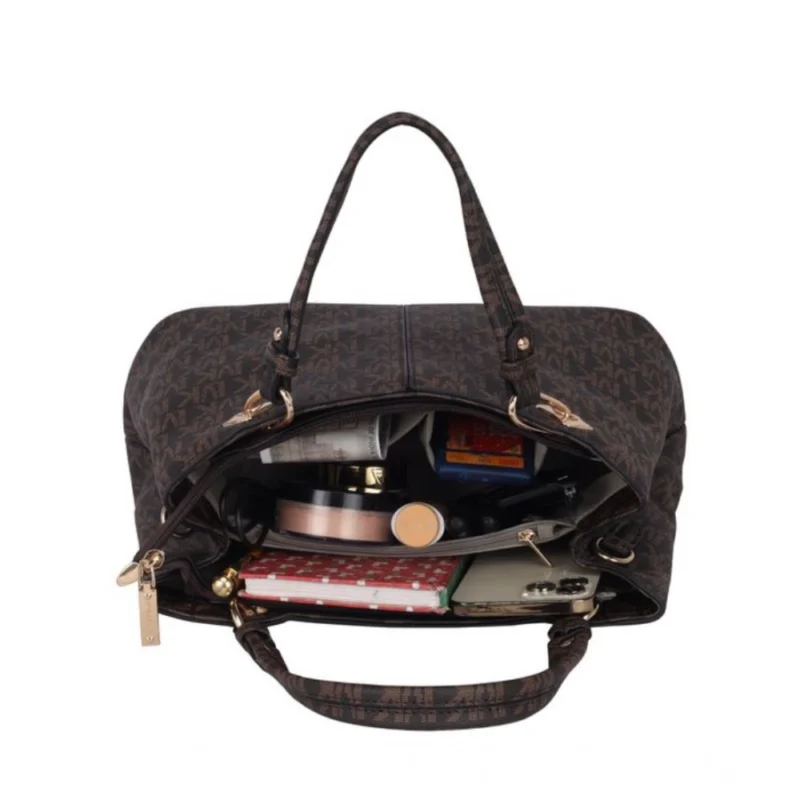 Generic Women's Faux Leather Printed Handheld Bag (Brown) - Image 2
