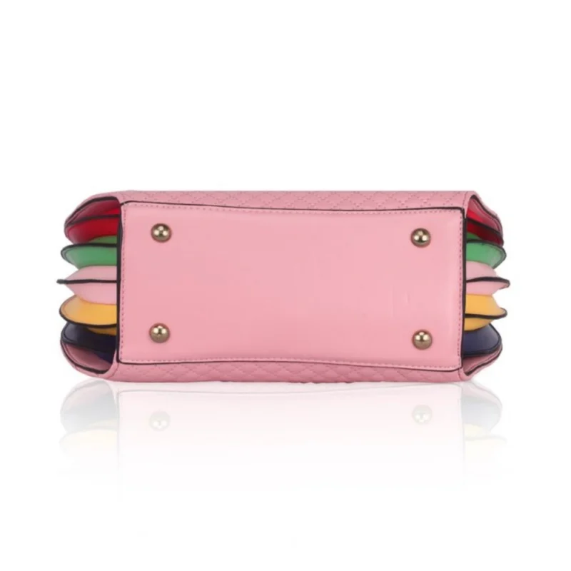 Generic Women's Faux Leather Printed Adjustable Long Belt Handbag (Pink) - Image 3