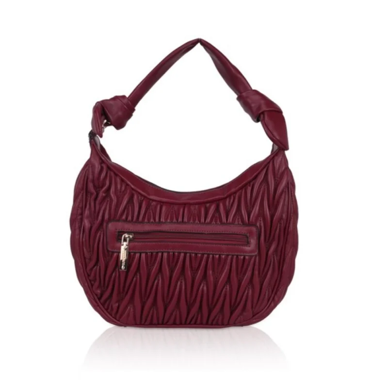 Generic Women's Faux Leather Textured Handbag (Red) - Image 4