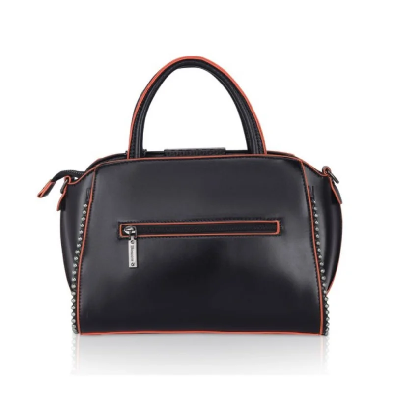 Generic Women's Faux Leather Metal Beads Handbag (Black) - Image 4