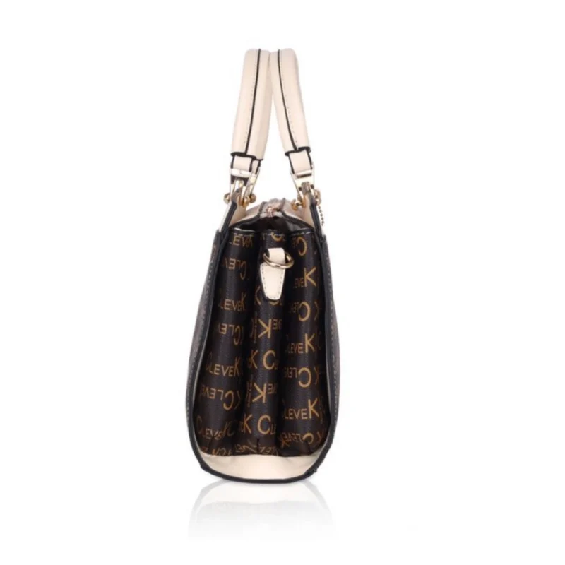 Generic Women's Faux Leather Printed Handbag (Beige) - Image 3