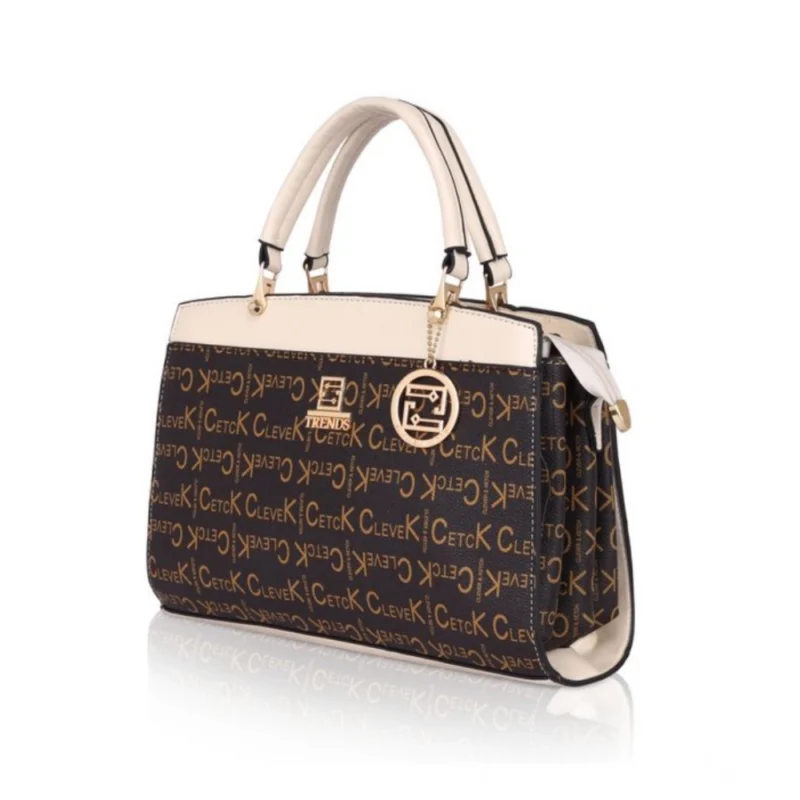 Generic Women's Faux Leather Printed Handbag (Beige) - Image 4