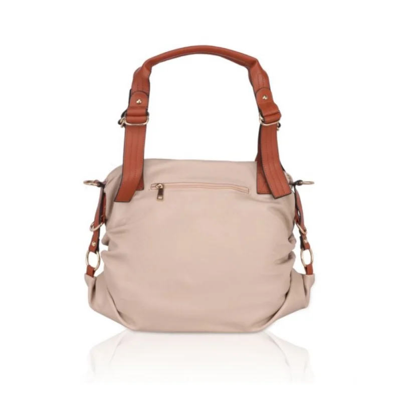 Generic Women's Faux Leather Solid Tote Bag (Grey) - Image 4
