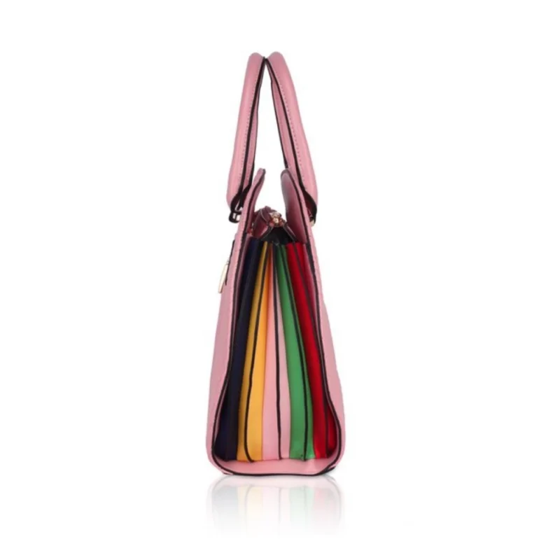 Generic Women's Faux Leather Printed Adjustable Long Belt Handbag (Pink) - Image 5