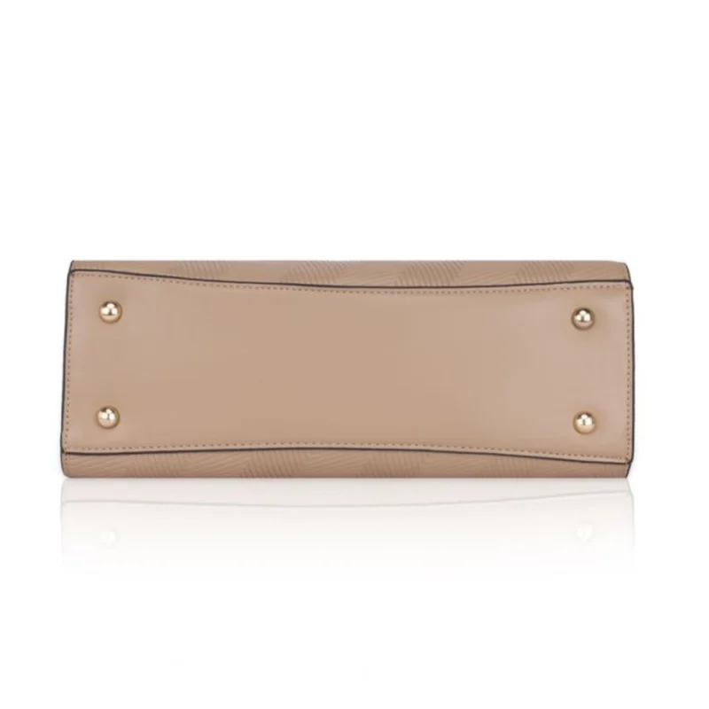 Generic Women's Faux Leather Textured Adjustable Long Belt Handbag (Khaki) - Image 3