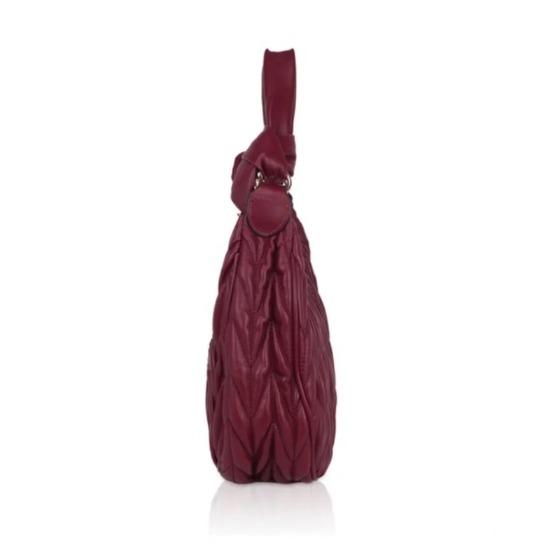 Generic Women's Faux Leather Textured Handbag (Red) - Image 5