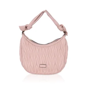 Generic Women's Faux Leather Textured Handbag (Pink)