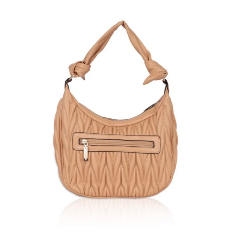 Generic Women's Faux Leather Textured Handbag (Beige) - Image 4