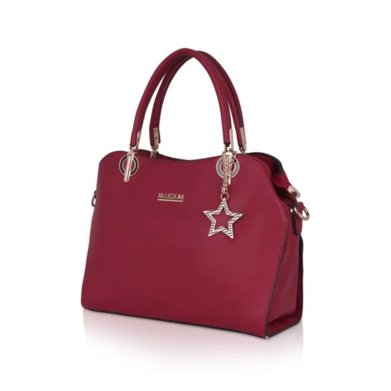 Generic Women's Faux Leather Solid Handbag (Maroon) - Image 6
