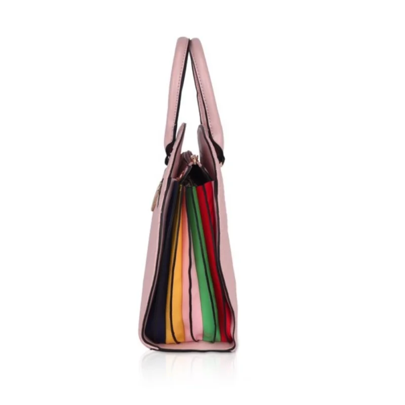 Generic Women's Faux Leather Printed Adjustable Long Belt Handbag (Pink) - Image 5