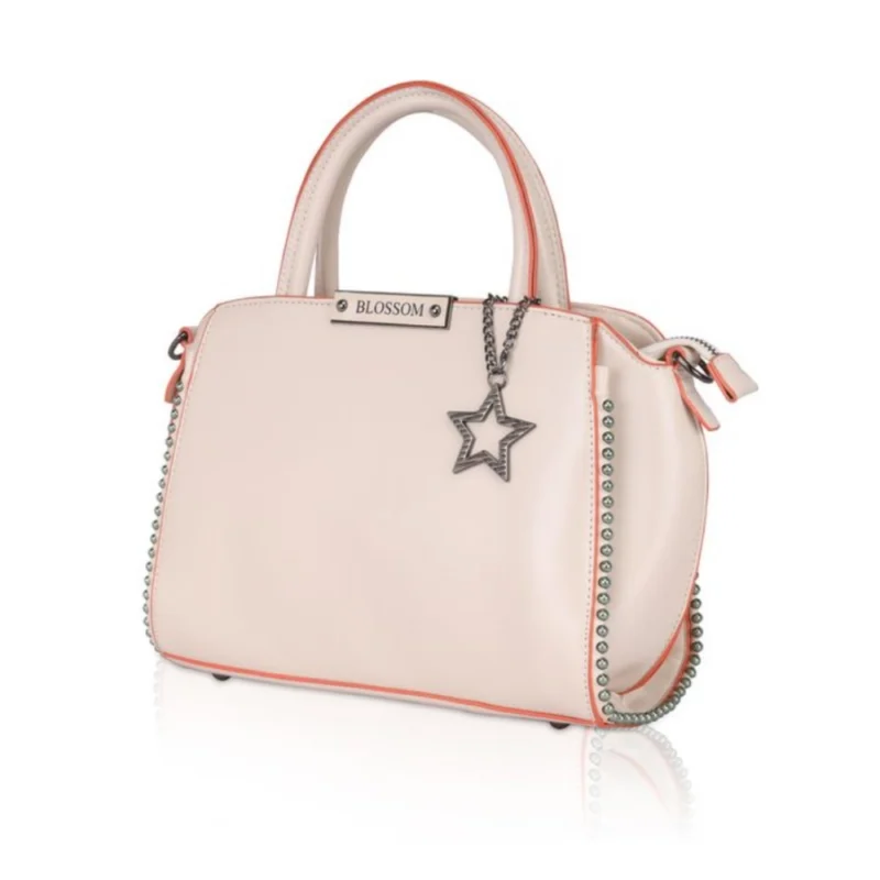 Generic Women's Faux Leather Metal Beads Handbag (Pink) - Image 6