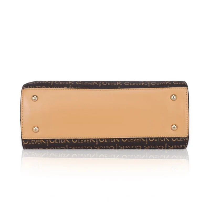 Generic Women's Faux Leather Printed Handbag (Camel) - Image 3