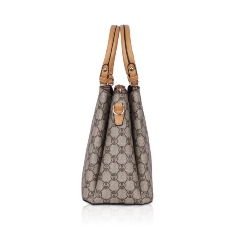 Generic Women's Faux Leather Printed Handbag (Camel) - Image 5