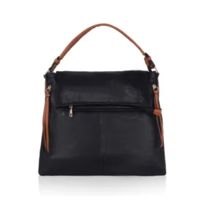 Generic Women's Faux Leather Solid Sling Bag (Black)